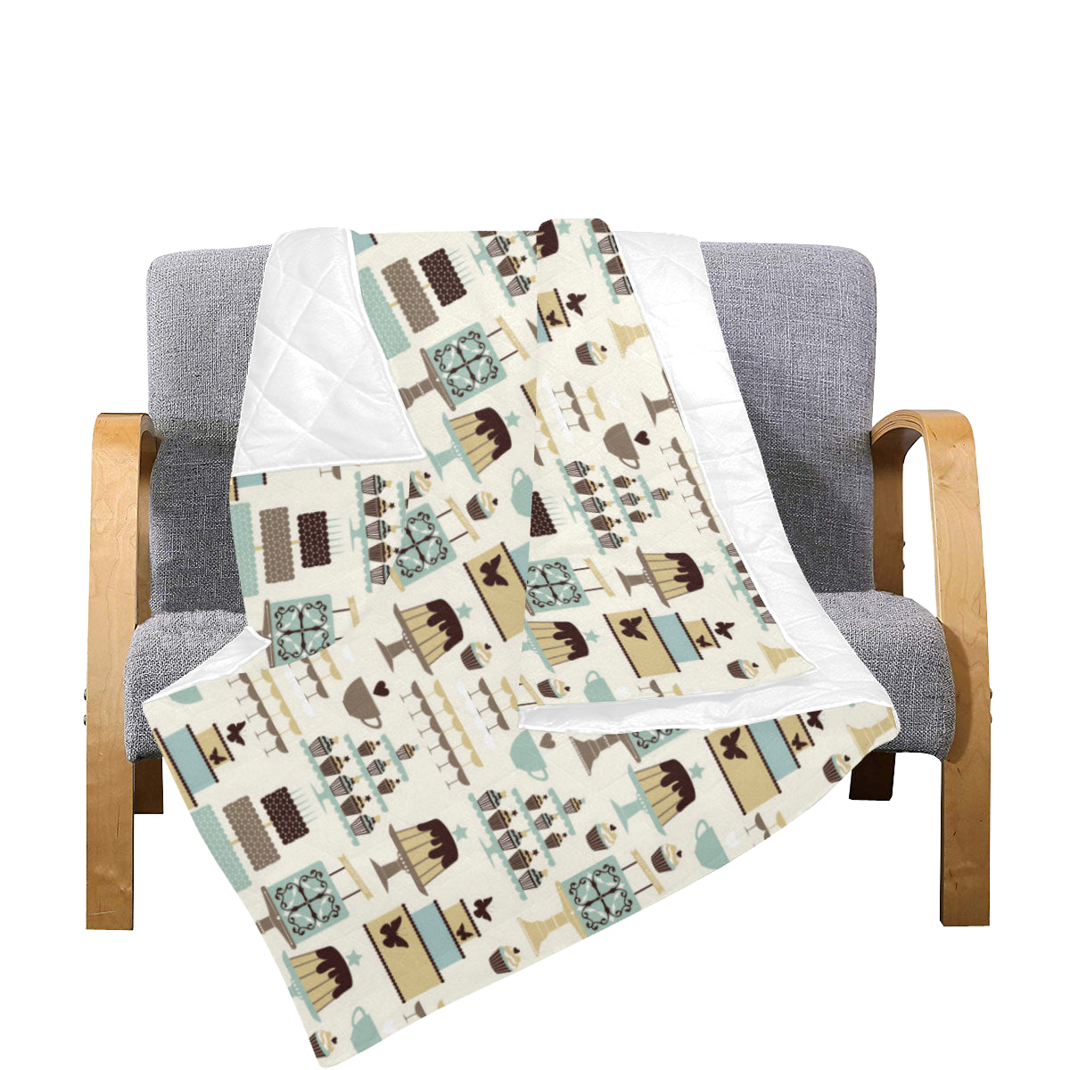 Cake Pattern Print Design 02 Premium Quilt
