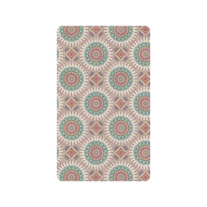 Bohemian Round Style Print Rubber Doormat