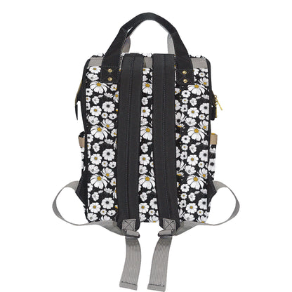Daisy Pattern Print Design 02 Diaper Bag Backpack