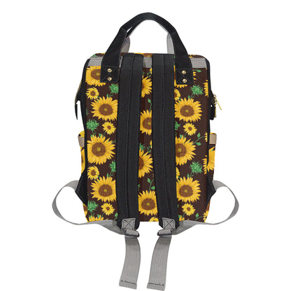 Sunflower Pattern Print Design SF01 Diaper Bag Backpack