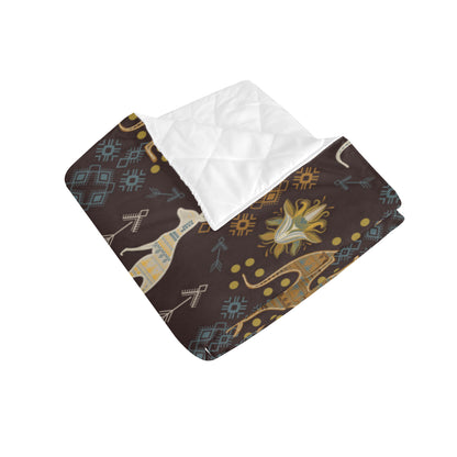 Kangaroos Pattern Print Design 03 Premium Quilt