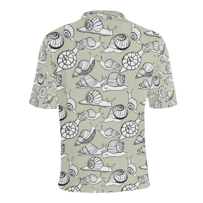 Snail Pattern Print Design 03 Men Polo Shirt