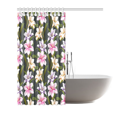 Lily Pattern Print Design LY01 Shower Curtain