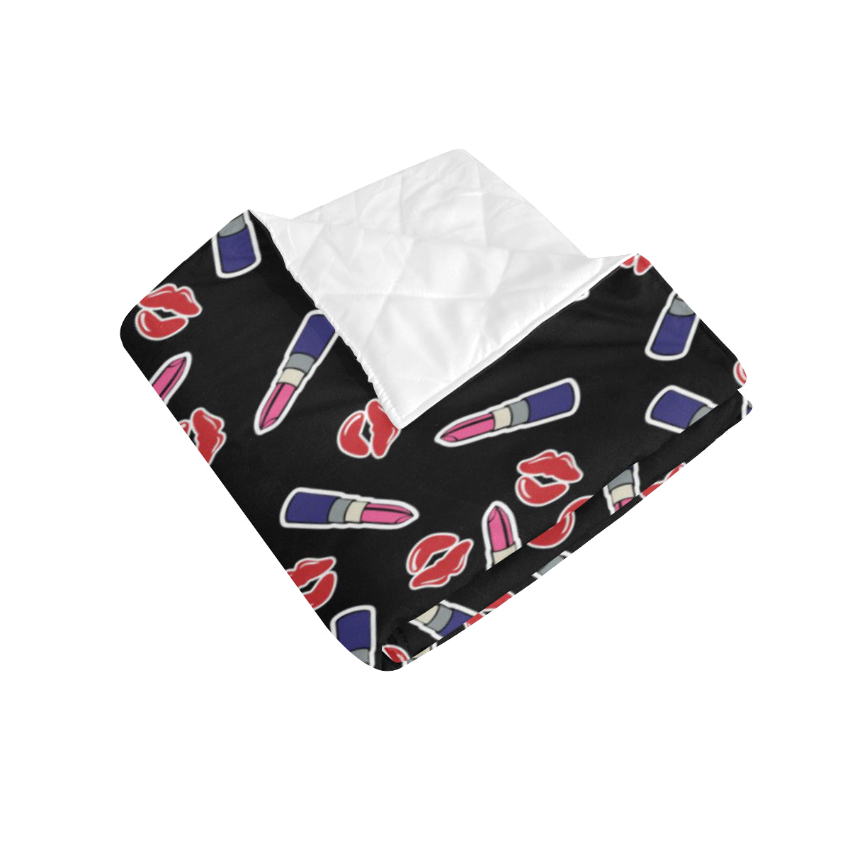 Lipstick Pattern Print Design LT01 Premium Quilt