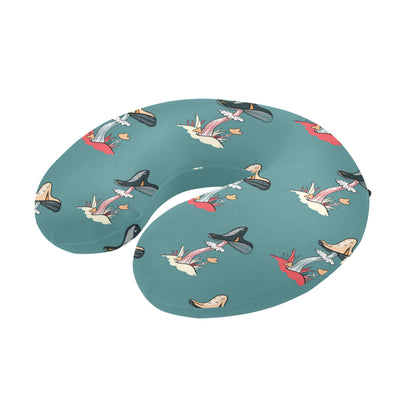 Mushroom Pattern Print Design A04 U-Shaped Travel Neck Pillow