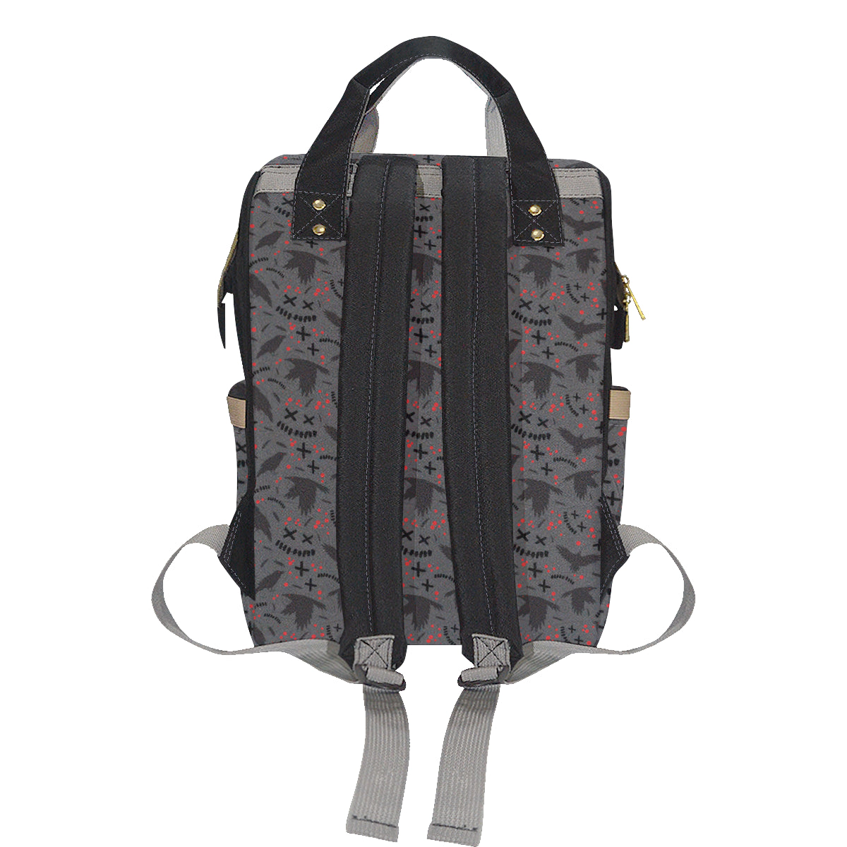 Crow Pattern Print Design 02 Diaper Bag Backpack