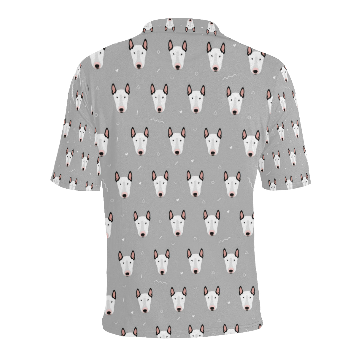Bull Terrier Head Print Pattern Men Polo Shirt