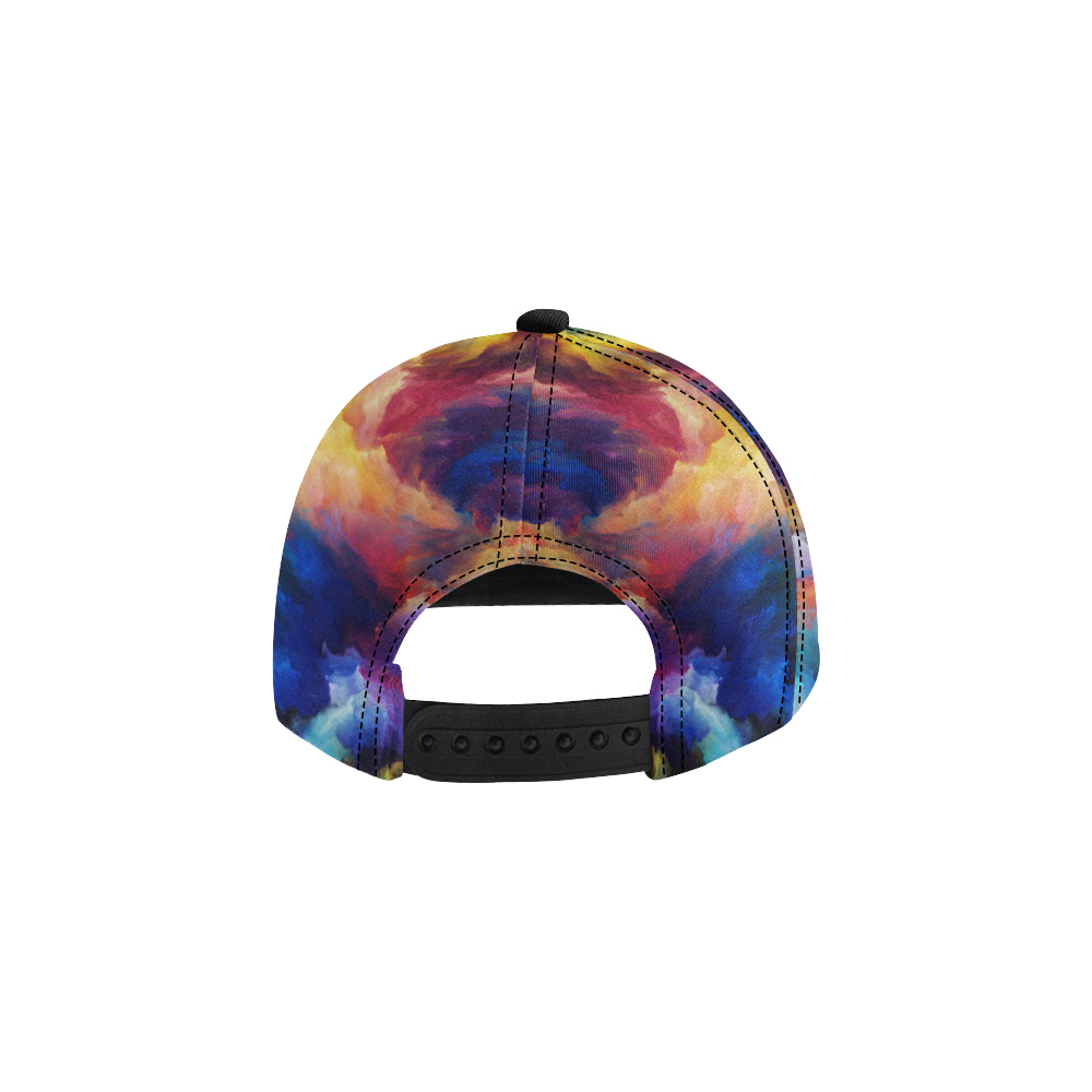 Vortex Twist Swirl Water Color Design Snapback Cap