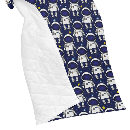 Astronaut Pattern Print Design 01 Premium Quilt