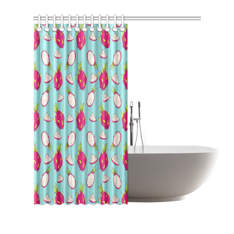 Dragonfruit Pattern Print Design DF01 Shower Curtain