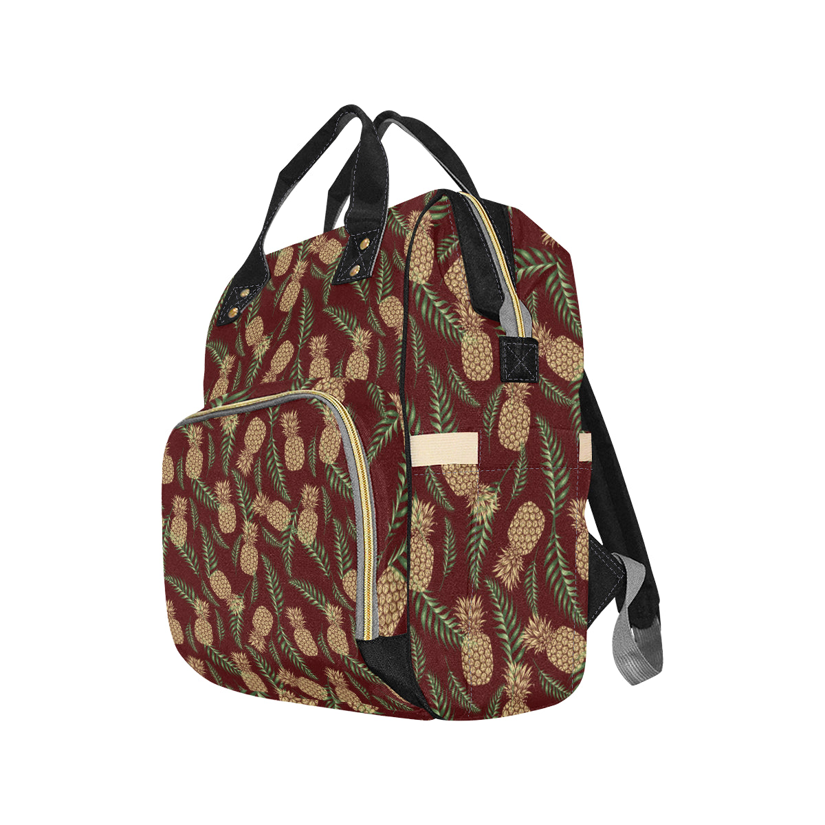 Pineapple Pattern Print Design PP013 Diaper Bag Backpack