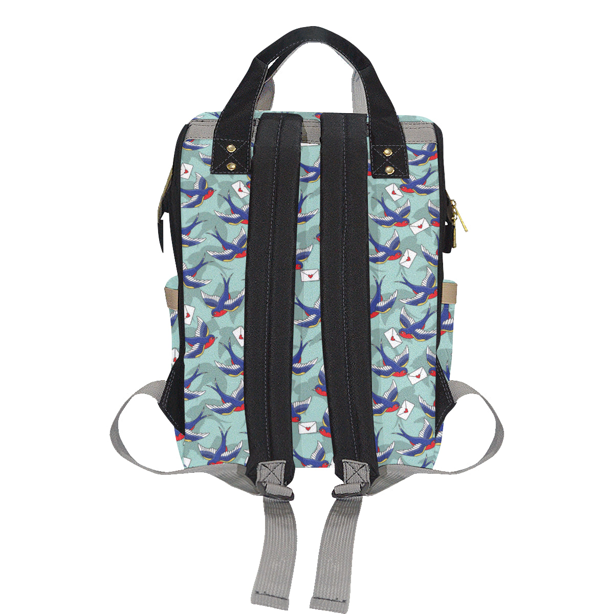 Swallow Bird Pattern Print Design 02 Diaper Bag Backpack