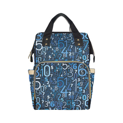 Number Pattern Print Design A02 Diaper Bag Backpack