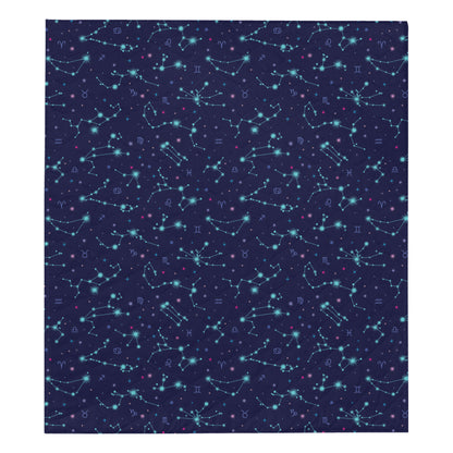 Constellation Pattern Print Design 01 Premium Quilt