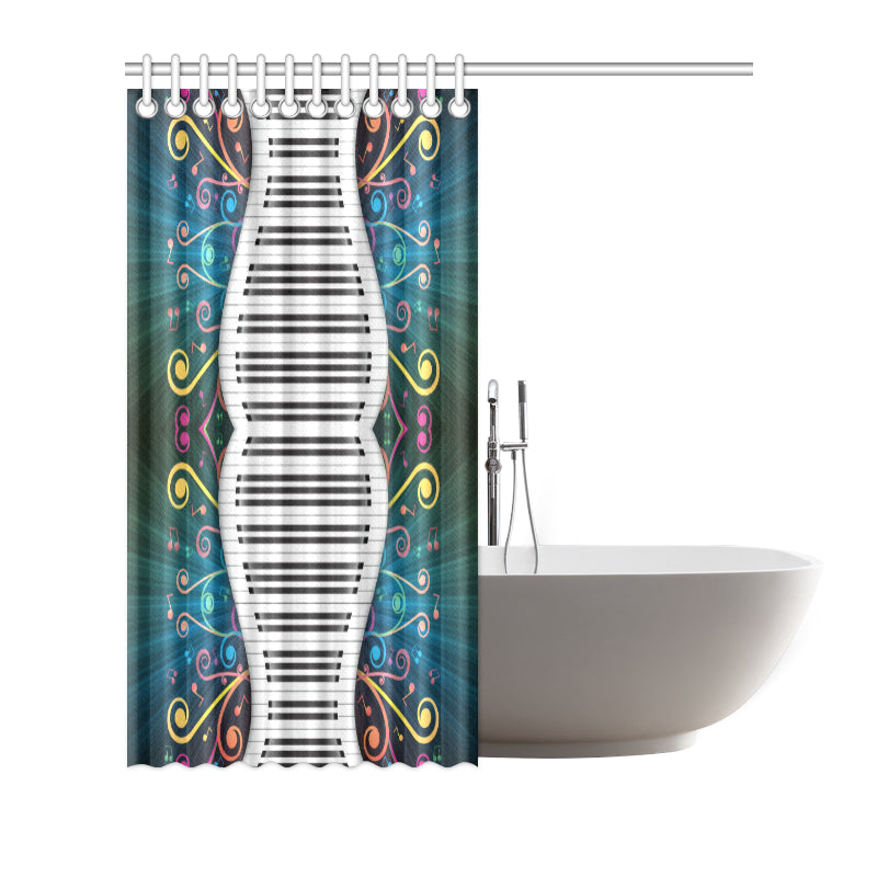 Piano Pattern Print Design 01 Shower Curtain