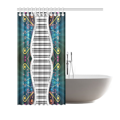 Piano Pattern Print Design 01 Shower Curtain