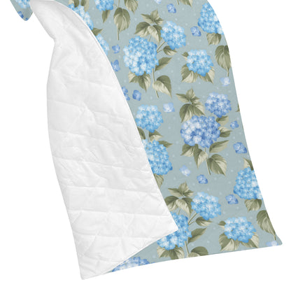 Hydrangea Pattern Print Design 01 Premium Quilt