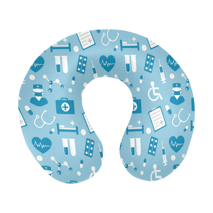 Medical Pattern Print Design 05 U-Shaped Travel Neck Pillow
