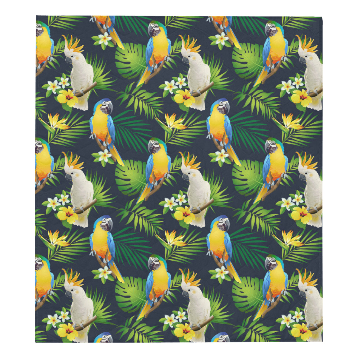 Parrot Pattern Print Design A03 Premium Quilt