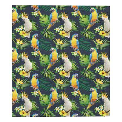 Parrot Pattern Print Design A03 Premium Quilt