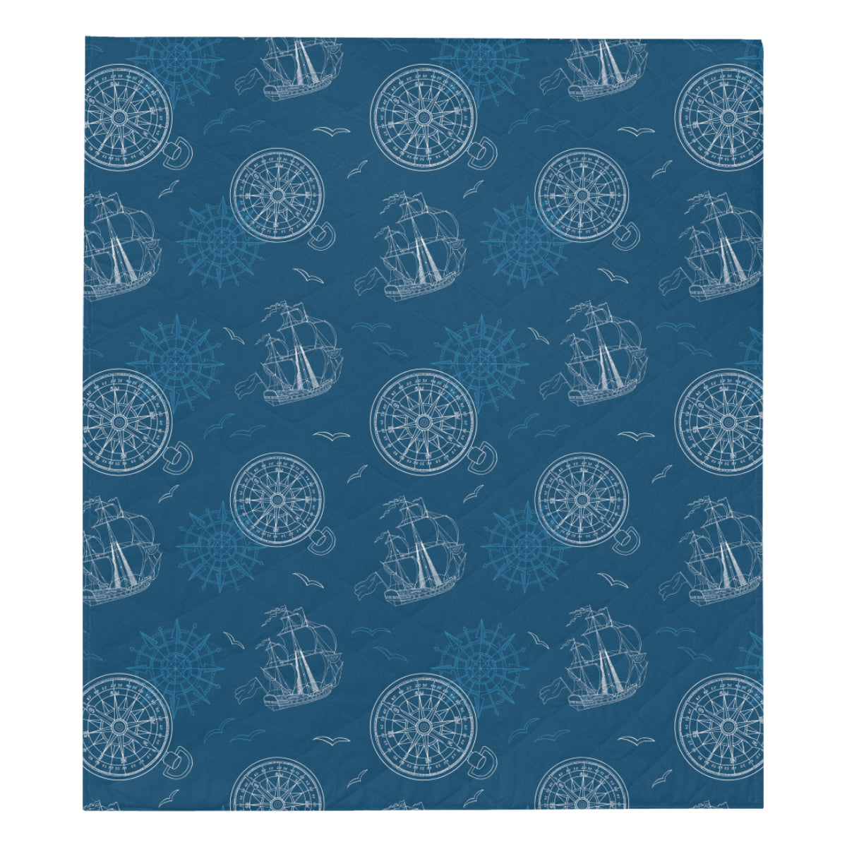 Nautical Pattern Print Design A04 Premium Quilt