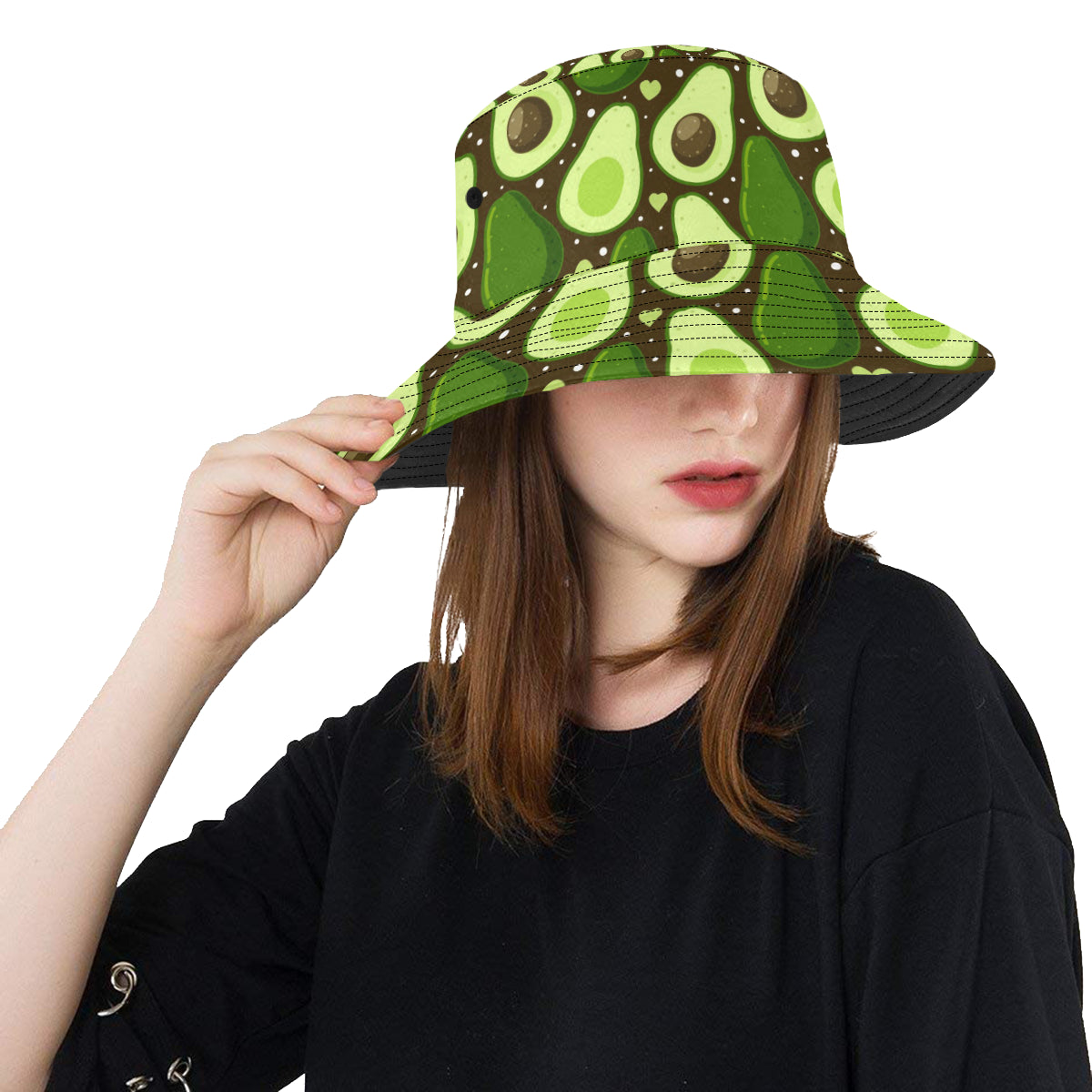 Avocado Pattern Print Design AC04 Unisex Bucket Hat