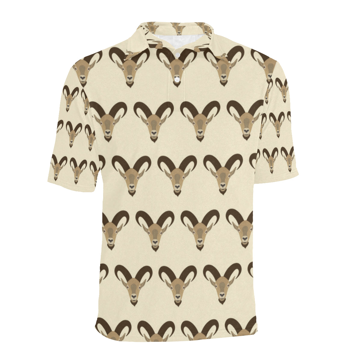 Goat Pattern Print Design 01 Men Polo Shirt