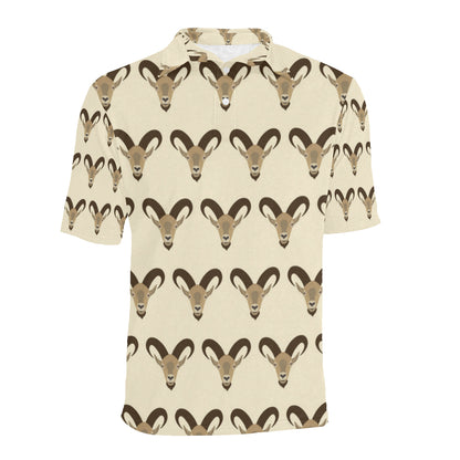 Goat Pattern Print Design 01 Men Polo Shirt