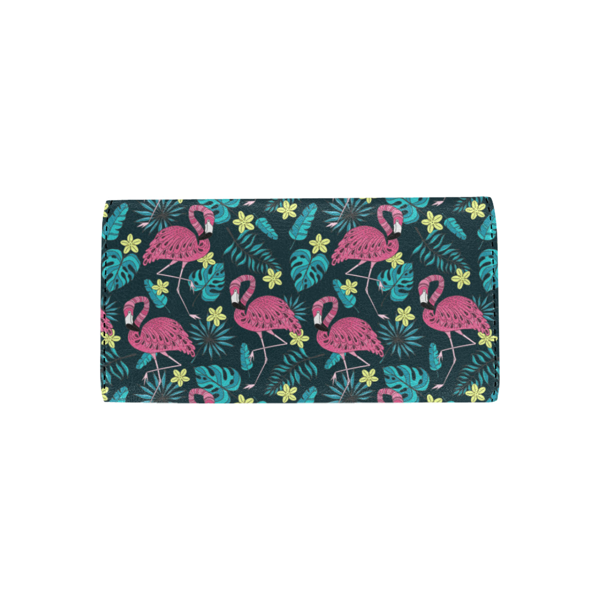 Flamingo Print Pattern Women's Trifold Wallet