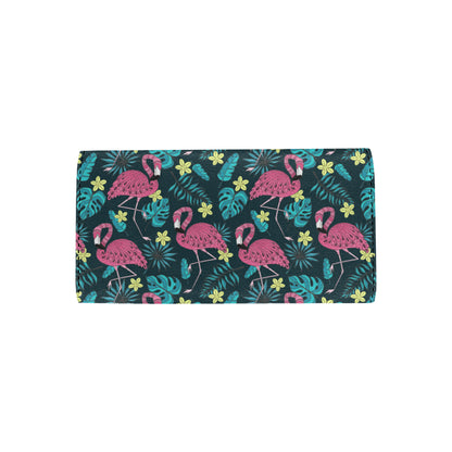 Flamingo Print Pattern Women's Trifold Wallet