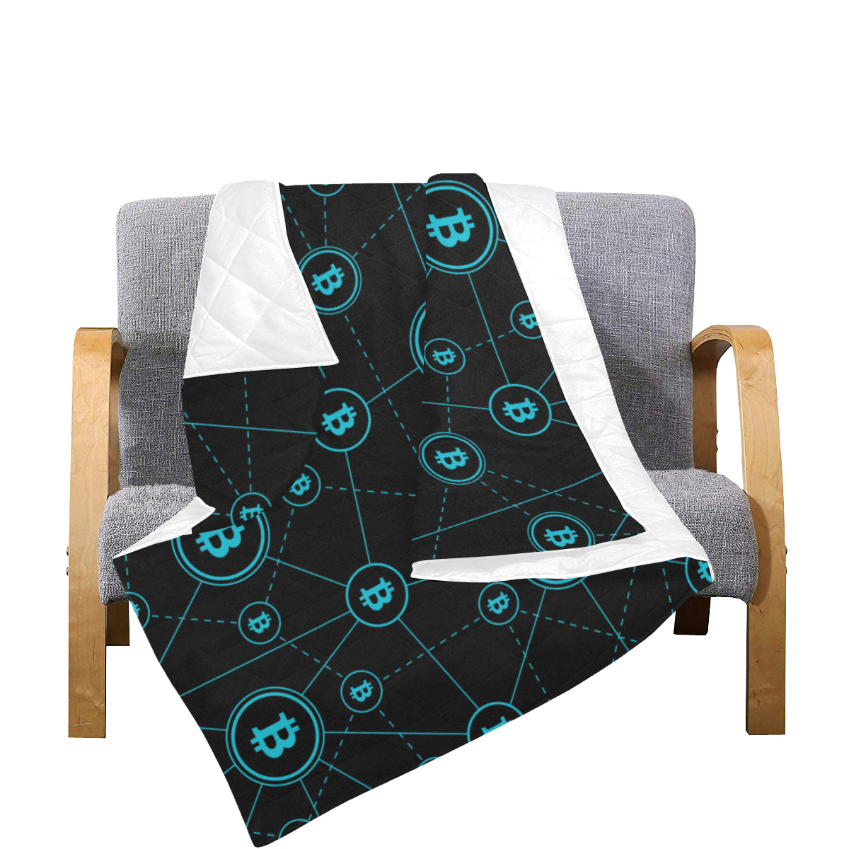 Cryptocurrency Pattern Print Design 01 Premium Quilt