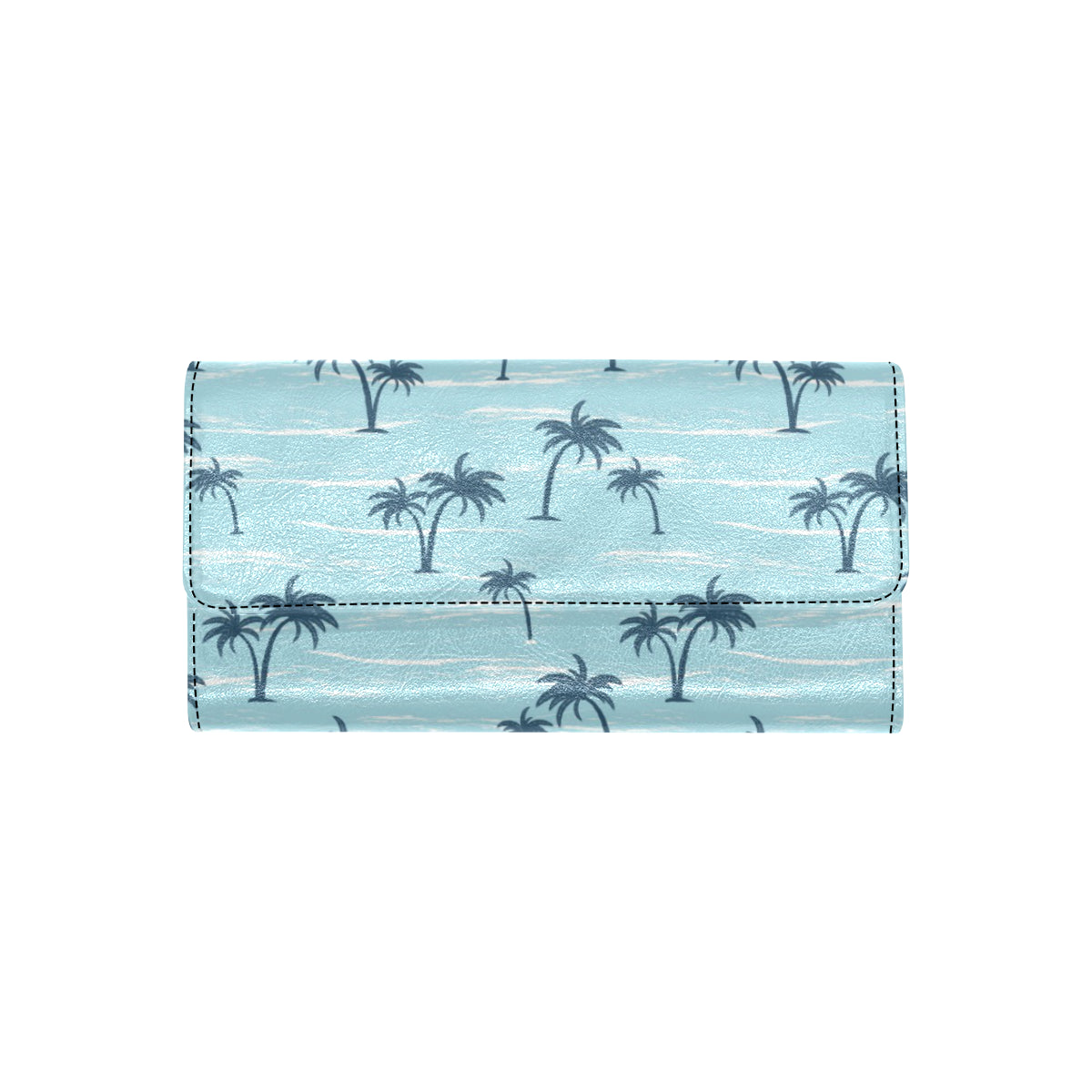 Palm Tree Pattern Print Design PT04 Women's Trifold Wallet