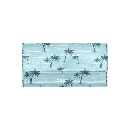 Palm Tree Pattern Print Design PT04 Women's Trifold Wallet