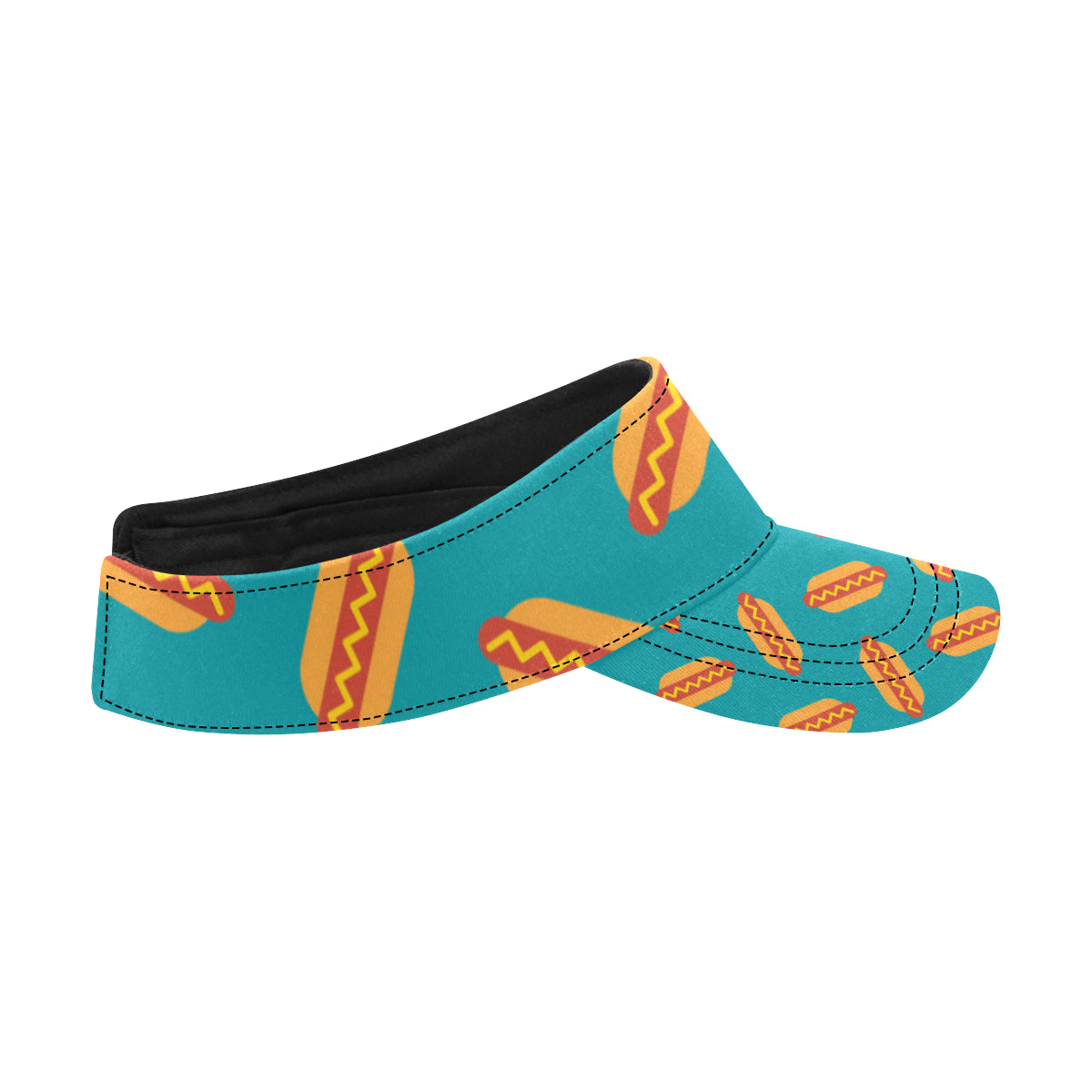 Hot Dog Pattern Print Design 03 Unisex Sun Visor