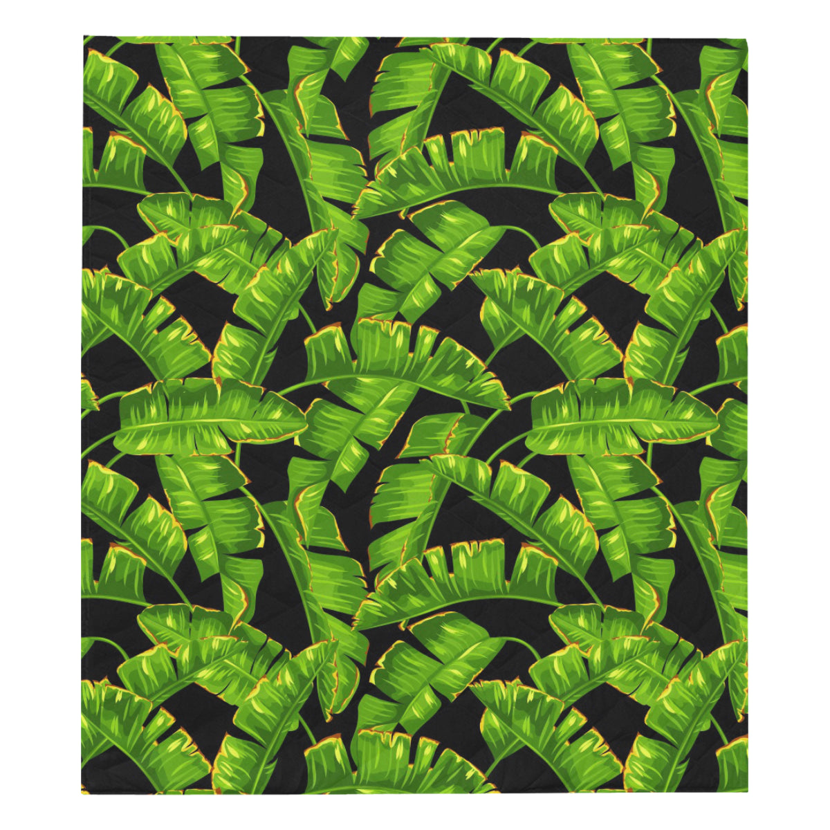 Banana Leaf Pattern Print Design BL06 Premium Quilt