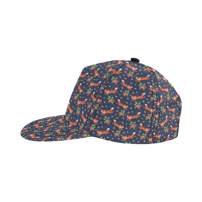 Fox Strawberry Print Pattern Snapback Cap