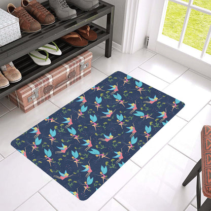 Fairy with flower Print Pattern Rubber Doormat