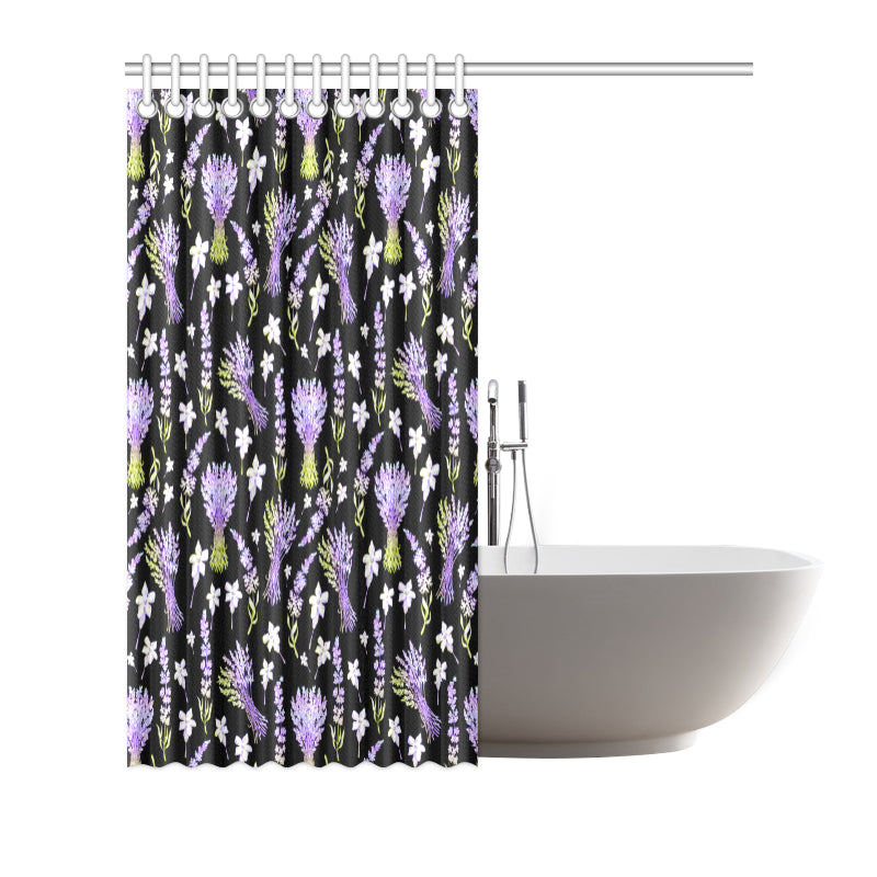 Lavender Pattern Print Design LV04 Shower Curtain