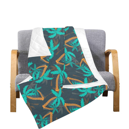 Palm Tree Pattern Print Design PT01 Premium Quilt