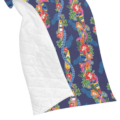 Hawaiian Themed Pattern Print Design H04 Premium Quilt