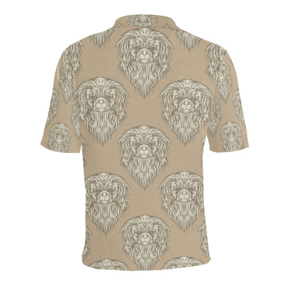 Pekingese Pattern Print Design A01 Men Polo Shirt