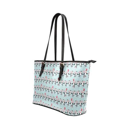 Penguin Sking Design Leather Tote Bag