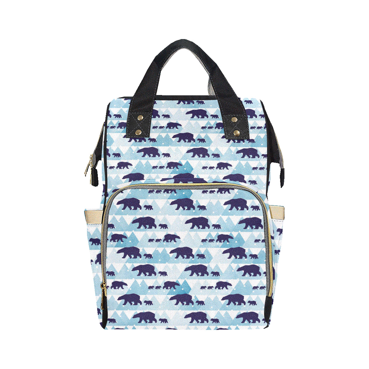 Bear Pattern Print Design BE01 Diaper Bag Backpack