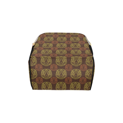Lion Pattern Print Design 04 Diaper Bag Backpack