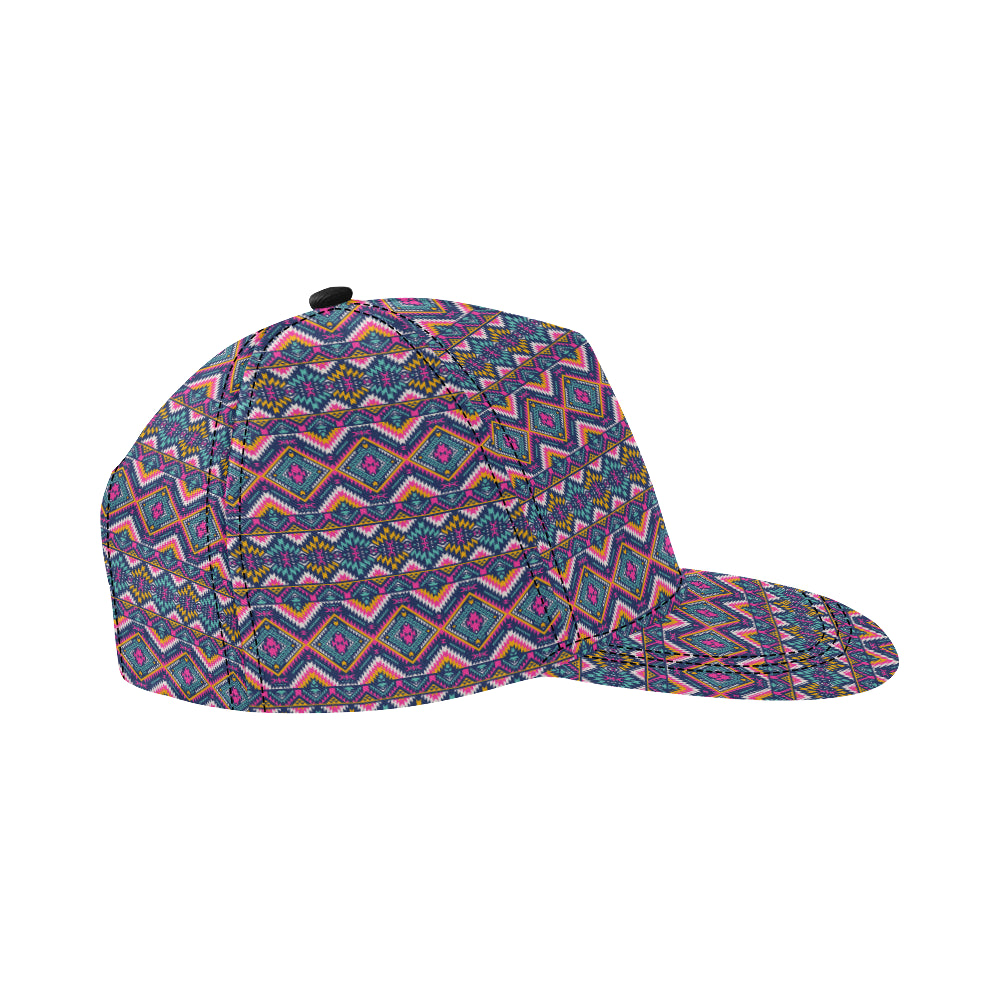 Indian Navajo Pink Themed Design Print Snapback Cap