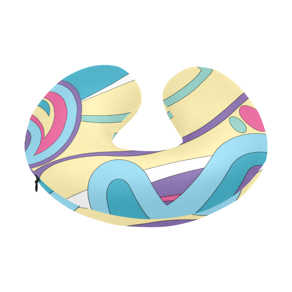 Funky Retro Pattern Print Design A01 U-Shaped Travel Neck Pillow