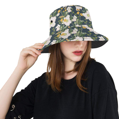 Anemone Pattern Print Design AM04 Unisex Bucket Hat