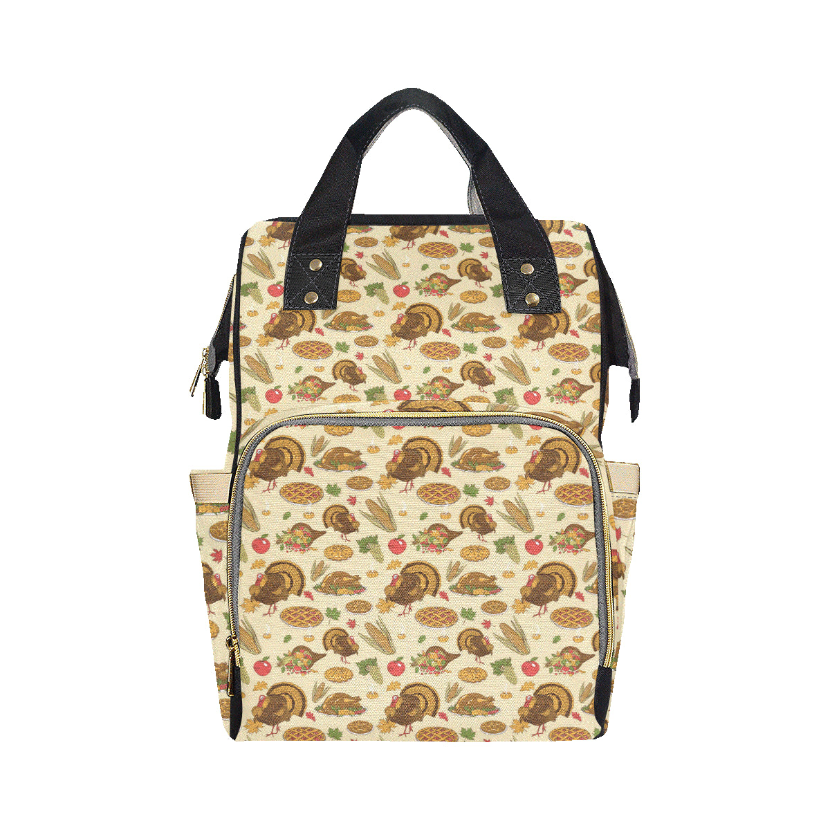 Turkey Pattern Print Design 02 Diaper Bag Backpack