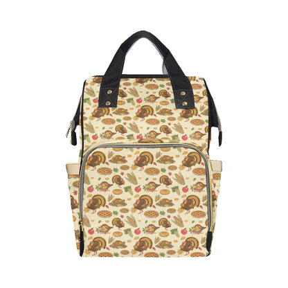 Turkey Pattern Print Design 02 Diaper Bag Backpack