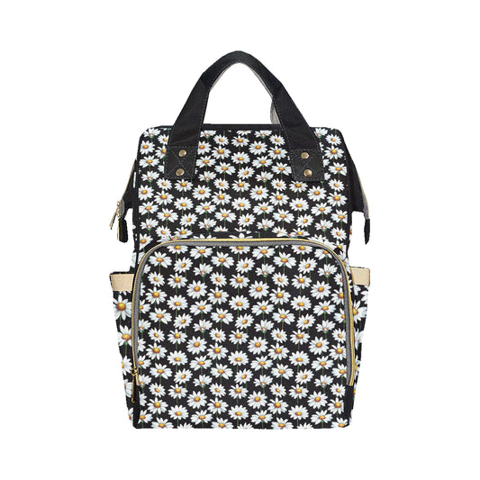 Daisy Print Pattern Diaper Bag Backpack